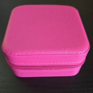 Vibrant Pink Jewelry Organizer Case